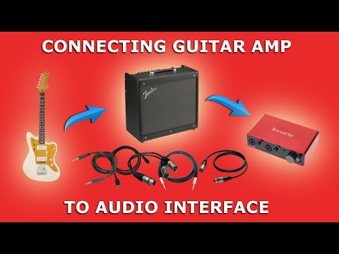CONNECTING GUITAR AMP TO AUDIO INTERFACE / RECORDING TEST with various styles of CABLES