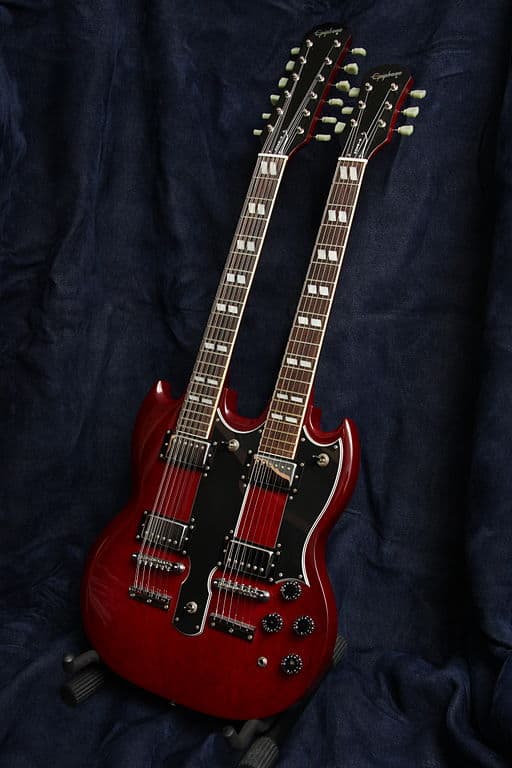Epiphone G-1275 double neck guitar