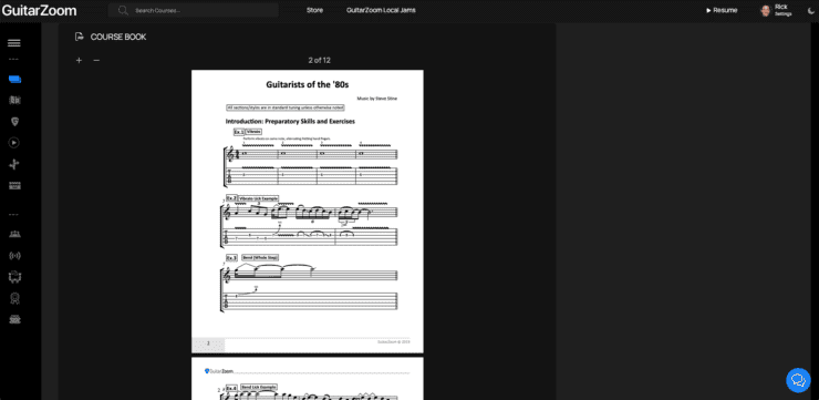 GuitarZoom Course Book GuitarZoom Course Book