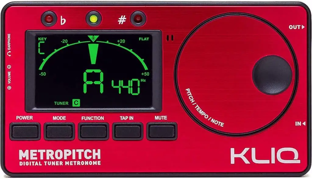 KLIQ MetroPitch - how to tune a guitar with a tuner