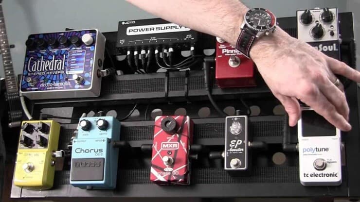 attaching guitar pedals to pedalboard