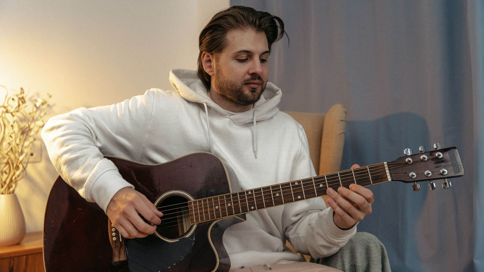 guys playing guitar